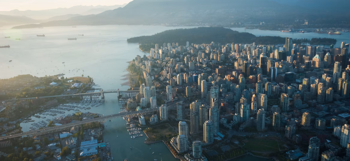 Aerial Image of Vancouver, British Columbia, Canada